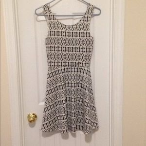 Geometric print skater dress